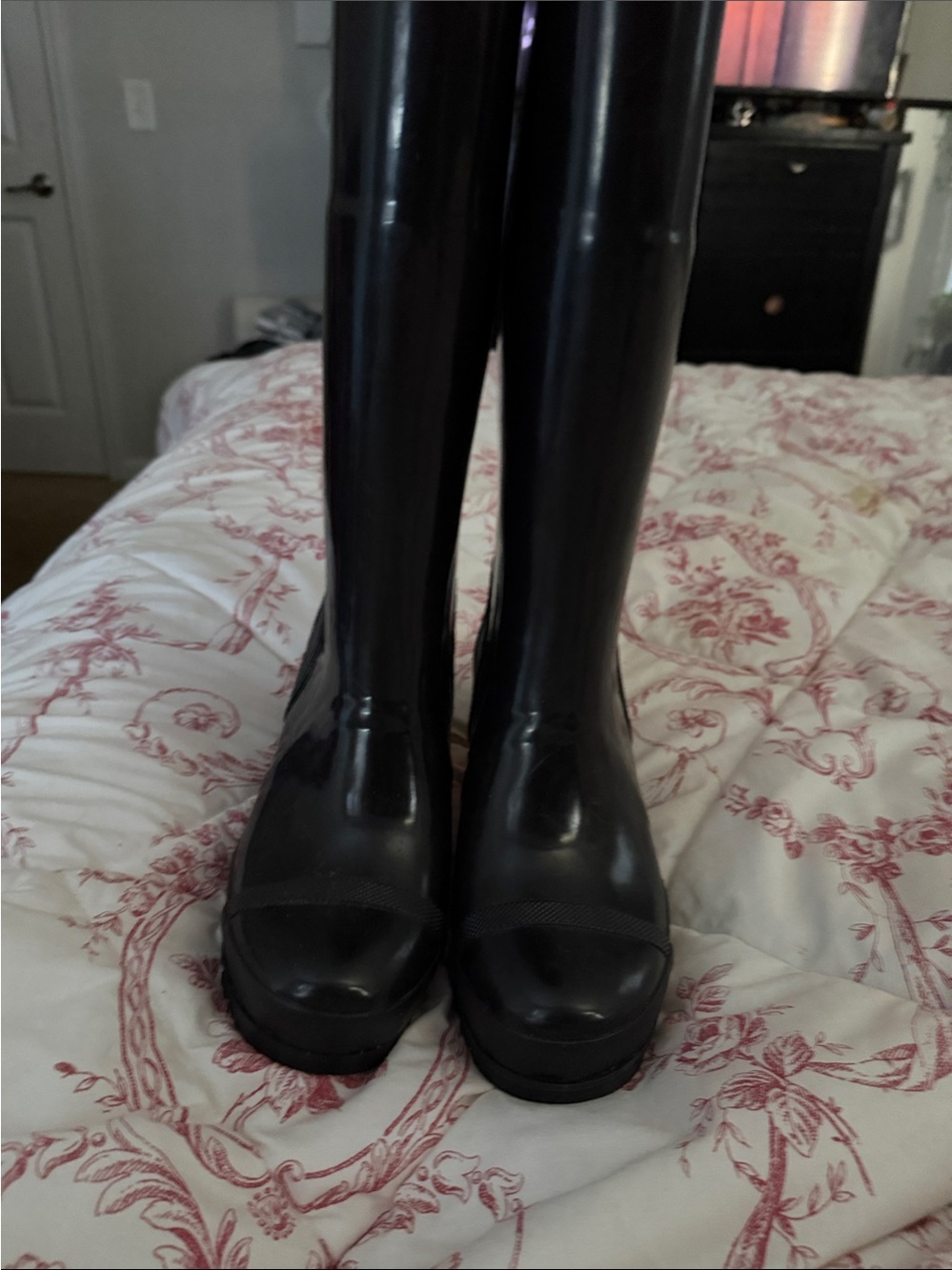 Sorel Black Woman Tall Rubber Rain Boots - Picture 6 of 6